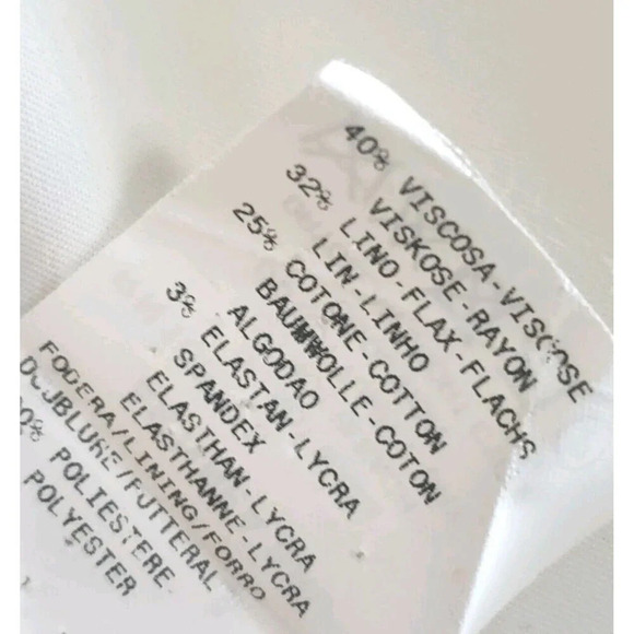 Armani Collezioni Blazer Women's 6 Tan Lined 3 Button Flax Blend Made In Italy - Picture 10 of 11